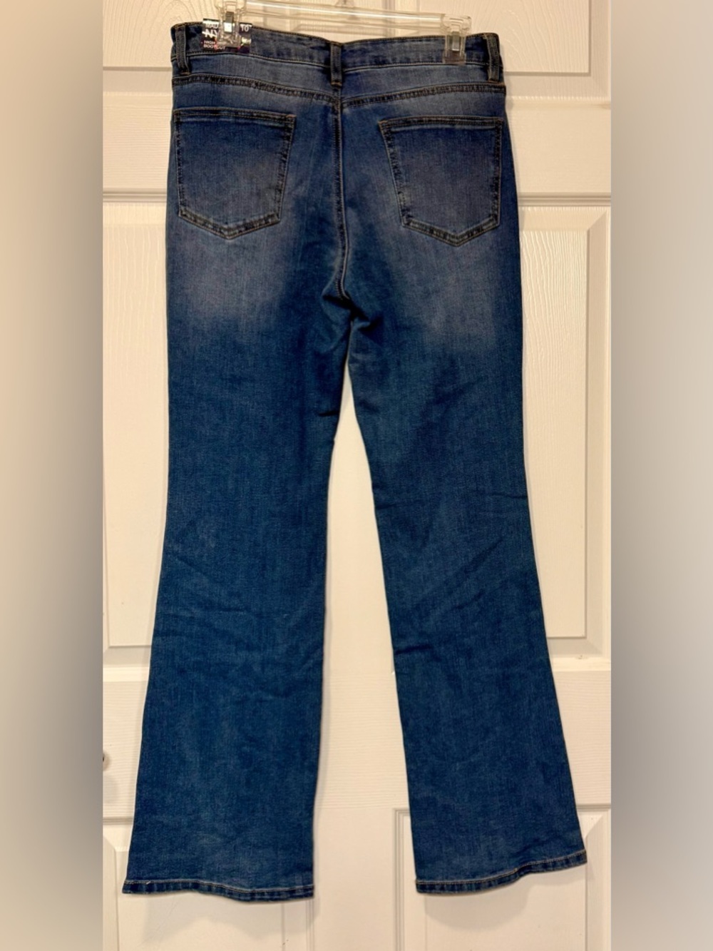 Deadstock Madden NYC Rhinestone Bootcut Jeans High Rise Medium Wash NWT Size 10 - Picture 3 of 11